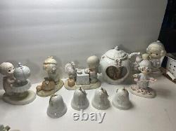 Large Vintage Precious Moments figurines 34 Piece lot. 80s + 90s No Boxes