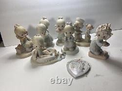 Large Vintage Precious Moments figurines 34 Piece lot. 80s + 90s No Boxes