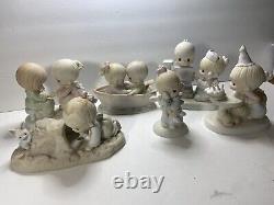 Large Vintage Precious Moments figurines 34 Piece lot. 80s + 90s No Boxes