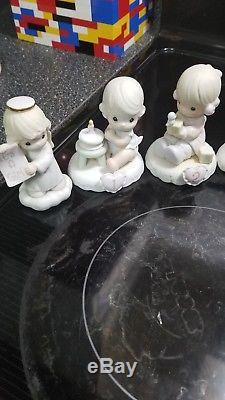 Lot 11 Precious Moments Growing In Grace Figurines It's a girl, 1 thru 10