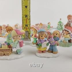 Lot 34 Hawthorne Christmas Village Precious Moments Mini Figurines Rare 82230