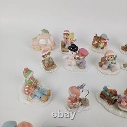 Lot 34 Hawthorne Christmas Village Precious Moments Mini Figurines Rare 82230