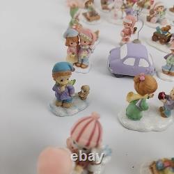 Lot 34 Hawthorne Christmas Village Precious Moments Mini Figurines Rare 82230