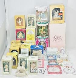 Lot Of 37 Vintage Precious Moments Christmas Ornament Figurines In Boxes 2964