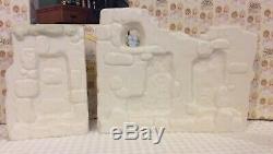 Lot Of 3 Vntg Precious Moments Porcelain Nativity Accesories Wall Camel Tree Etc