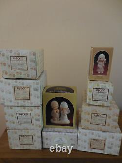 Lot of 10 Vtg Precious Moments Figurines 1980 Girl Boy Bride E3202 Ornament