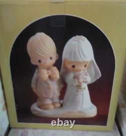 Lot of 10 Vtg Precious Moments Figurines 1980 Girl Boy Bride E3202 Ornament