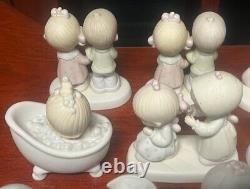 Lot of 14 Precious Moments Collectible Porcelain Figurines, Faith Family Friends