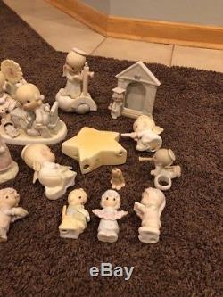 Lot of 32 Precious Moments Porcelain 1970-1980s Figurines