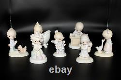 Lot of 7 Precious Moments Figurines Success Jesus Cleansed Joyful Smile w Boxes