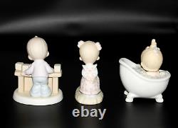 Lot of 7 Precious Moments Figurines Success Jesus Cleansed Joyful Smile w Boxes