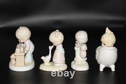 Lot of 7 Precious Moments Figurines Success Jesus Cleansed Joyful Smile w Boxes