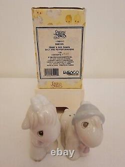 Lot of 9 Vintage Precious Moments Noah's Ark Salt Pepper Shakers With Boxes 1996