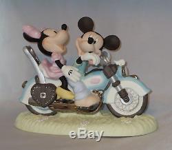 Mickey Mouse Minnie Motorcycle Precious Moments Disney Figurine Two Hearts NWOB