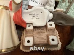 NEW Precious Moments Hallmark For Unto Us A Child Is Born 7 PC Nativity 199301