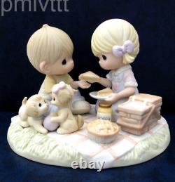 NEW Precious Moments Limited 3000 Life's A Picnic With My Honey-Camping Dogs