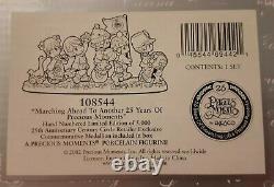 NIB Precious Moments 25 Years Figurine # 108544Marching Ahead Another 25 Years