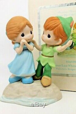 NIB Precious Moments WENDY and PETER PAN I'M NEVER LOST WHEN I'M WITH YOU 104010