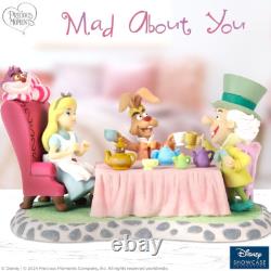New PRECIOUS MOMENTS DISNEY Figurine ALICE IN WONDERLAND Tea Party Mad Hatter
