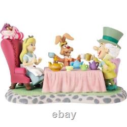 New PRECIOUS MOMENTS DISNEY Figurine ALICE IN WONDERLAND Tea Party Mad Hatter