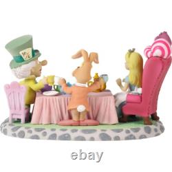 New PRECIOUS MOMENTS DISNEY Figurine ALICE IN WONDERLAND Tea Party Mad Hatter