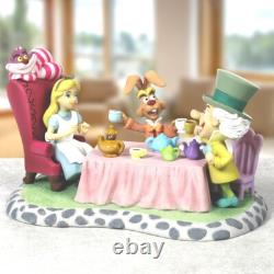 New PRECIOUS MOMENTS DISNEY Figurine ALICE IN WONDERLAND Tea Party Mad Hatter