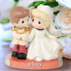 New PRECIOUS MOMENTS DISNEY Figurine CINDERELLA WEDDING Prince Charming Bride