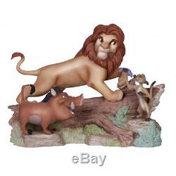 New PRECIOUS MOMENTS DISNEY Figurine LION KING Simba Timon Pumbaa Tree PORCELAIN
