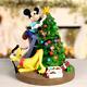 New Precious Moments Disney Figurine Mickey Pluto Chip Dale Christmas Tree Led