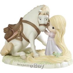 @ New PRECIOUS MOMENTS DISNEY Porcelain Figurine RAPUNZEL TANGLED HORSE FROG