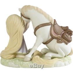 @ New PRECIOUS MOMENTS DISNEY Porcelain Figurine RAPUNZEL TANGLED HORSE FROG