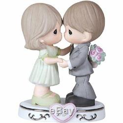 New PRECIOUS MOMENTS Figurine 25th ANNIVERSARY Porcelain Statue WEDDING COUPLE
