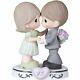 New Precious Moments Figurine 25th Anniversary Porcelain Statue Wedding Couple