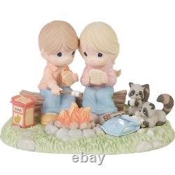 New PRECIOUS MOMENTS Figurine CAMPFIRE COUPLE Raccoon Limited Edition 232005