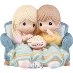 New PRECIOUS MOMENTS Figurine LIFE IS BUTTER TOGETHER Love Couple Popcorn TV