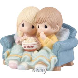 New PRECIOUS MOMENTS Figurine LIFE IS BUTTER TOGETHER Love Couple Popcorn TV