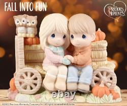 New PRECIOUS MOMENTS Figurine LOVE PUMPKIN PATCH OWLS Autumn Limited Edition