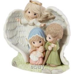 New PRECIOUS MOMENTS Figurine NEWBORN KING Baby Jesus Angel LIMITED EDITION