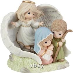 New PRECIOUS MOMENTS Figurine NEWBORN KING Baby Jesus Angel LIMITED EDITION