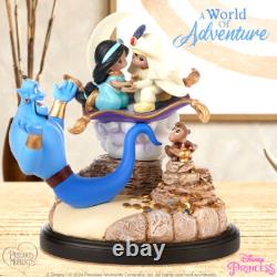 New PRECIOUS MOMENTS Musical Figurine ALADDIN Jasmine Genie Abu Music Box