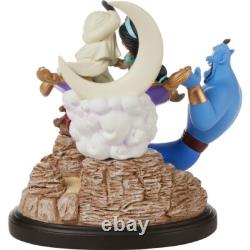 New PRECIOUS MOMENTS Musical Figurine ALADDIN Jasmine Genie Abu Music Box