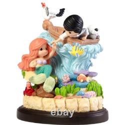 New PRECIOUS MOMENTS Musical Figurine LITTLE MERMAID ARIEL ERIC Love Music Box