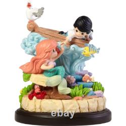 New PRECIOUS MOMENTS Musical Figurine LITTLE MERMAID ARIEL ERIC Love Music Box