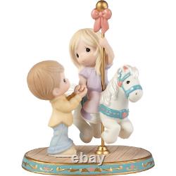 New PRECIOUS MOMENTS Porcelain Figurine CAROUSEL Marry Go Round Love Couple