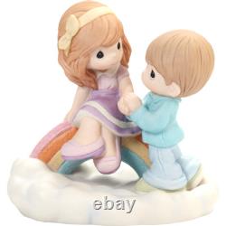 New PRECIOUS MOMENTS Propose Figurine RAINBOW BRIDGE Cloud Love Couple Statue