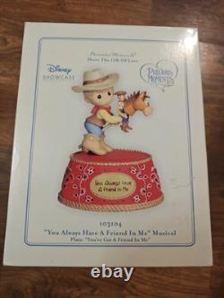 Open Box Disney Precious Moments Toy Story Music Box You've Got A Friend In Me