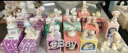 Over 90+ precious moments figurines including god loveth a cheerful giver