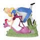 Precious Moments Disney Figurine Alice In Wonderland Statue Flamingo Porcelain