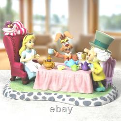 PRECIOUS MOMENTS DISNEY Figurine ALICE IN WONDERLAND Tea Party Cheshire Cat