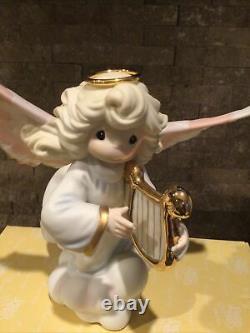 PRECIOUS MOMENTS Faith Is Heavens Sweet Song 9 Angel With Harp Figurine 975893